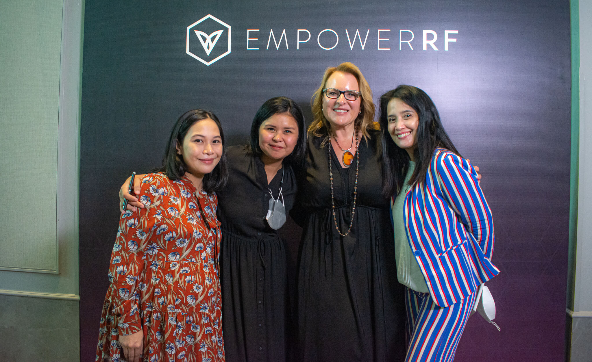 L-R: Nathalie Valdez , Rachelle Gatchalian, Dr. Tracy Blusewicz , & Alana Bustamante